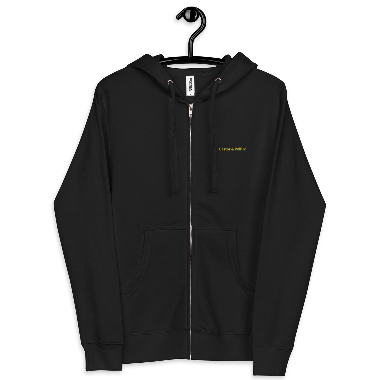 Unisex fleece zip up hoodie